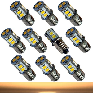 10X 2X E10 LED 6V Screw Base Christmas Star Advent Star Lighting Warm White - Picture 1 of 4