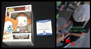 BIll Skarsgard signiert Pennywise Funko Pop IT Poster Foto Kapitel 2 Beckett  - Bild 1 von 8