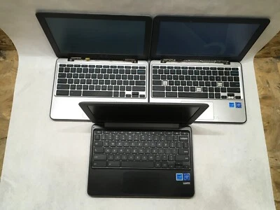 Asus Chromebooks C202S Lot of 3 Celeron 4 GB Ram 16 GB Storage For Parts- FT - Image 1 of 4