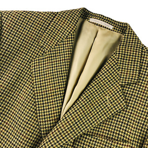 Corneliani Men's Wool 3-Button Blazer Tan Glen Plaid • Italy • 38 S