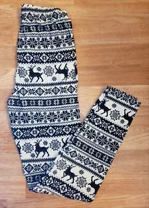 Agnes & Dora Leggings Small/Med Christmas Reindeer Holiday Fair Isle Size 4-12 - Picture 1 of 7