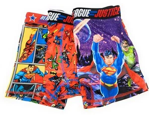 Boy's Justice League Heroes United Boxer Briefs Underwear * Size 8 * 3-Pairs - Picture 1 of 4