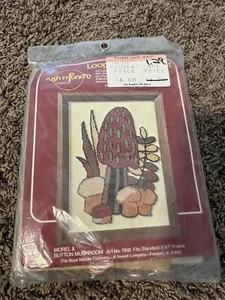 Mushroom Loop Embroidery Kit Boye Rush N Punch Set Cottagecore Vintage 1980 RARE - Picture 1 of 3