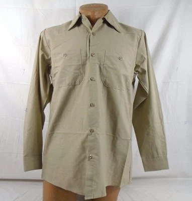 Camisa de trabajo Cornerstone manga larga con botones color tostado L-LN SP14LT 590G Foto 1 de 3