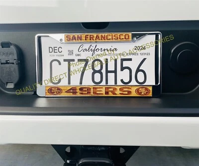 Quadro de placa San Francisco 49ers AUTO UNIVERSAL MELHOR PRESENTE AUTÊNTICO NFL - Imagem 1 de 4