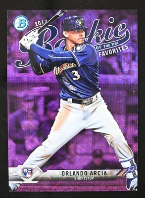 Bowman #ROYFI-OA 2017 Orlando Arcia/250 Purple Refractor Megabox Foto 1 de 2