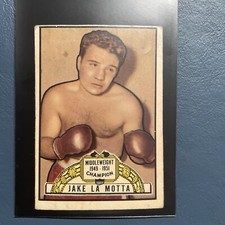 1951 51 Topps Ringside Boxing HOF "Raging Bull" # 3 Jake La Motta Vintage Card