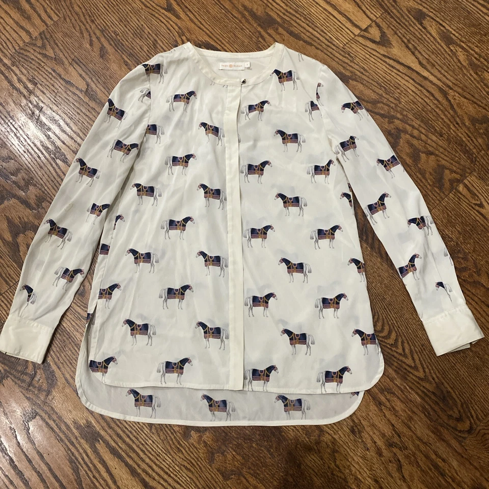 Tory Burch Pony Print Blouse Fall 2014 Size 2 Rare - Image 1 of 4