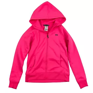 Chaqueta de lana con capucha Under Armour ColdGear con cremallera completa cinta rosa cáncer de mama S - Imagen 1 de 7