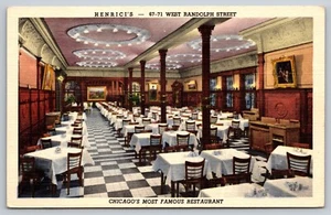 Postcard - Restaurant Illinois Chicago  Henrici's interior  40 - Picture 1 of 2