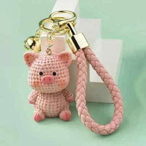Lindo Llavero Cerdo Rosa Acrílico Llavero Bolso de Mano Accesorios Coche Dije PInk - Imagen 1 de 5