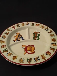 Vintage 1994 Tiffany & Co Alphabet Bears Divided Plate Made in Japan Ceramic - Picture 1 of 10