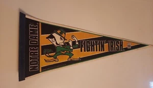 Vintage Notre Dame Fightin' Irish Felt Pennant Flag Licensed - Picture 1 of 10