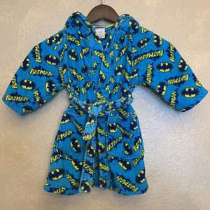 Batman Bruce Wayne Boy's Hooded Bathrobe Robe Kids Size 3T Dc Comics Batman Gift - Picture 1 of 5