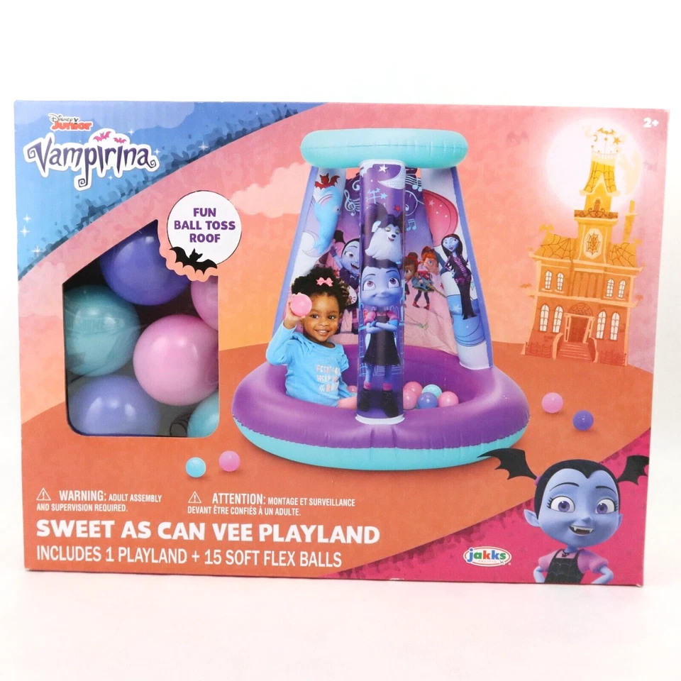 Disney Vampirina Ball Pit Inflable Playland Sweet as Can Vee 15 Bolas Junior Foto 1 de 4