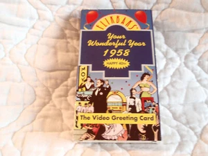 FLIKBAKS THE VIDEO GREETING CARD VHS YOUR WONDERFUL YEAR 1958 BIRTHDAY VINTAGE - Picture 1 of 7