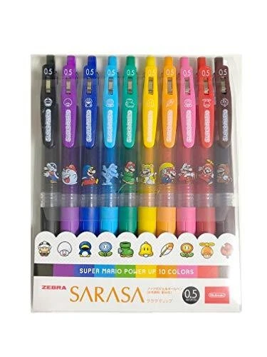 Nintendo TOKYO Super Mario PowerUp SARASA Gelstift Set 10 Stück 0,5 mm... - Bild 1 von 1