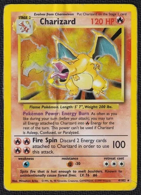 Pokemon Charizard 4/102 Holo Base Set - Image 1 of 3
