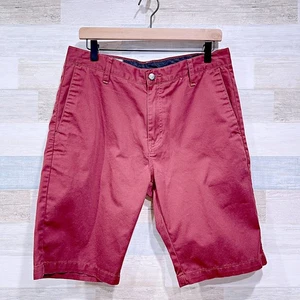 Volcom Frickin Chino Shorts Red 10.5 Inseam Cotton Relaxed Fit Casual Mens 32 - Picture 1 of 7