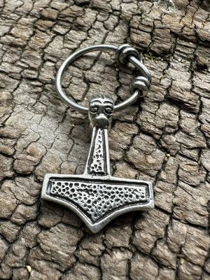 Ciondolo vichingo in argento sterling The Hammer of Thor Norway Norwegian Est... - Immagine 1 di 4