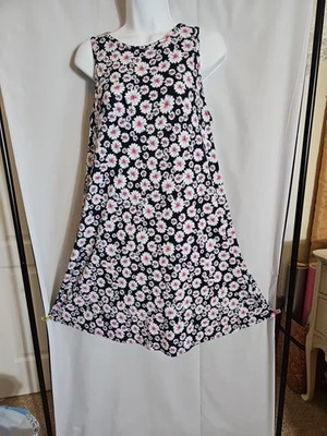 MSK 连衣裙无袖海军蓝花卉直筒连衣裙,尺寸 M  — 第 1/4 张图片