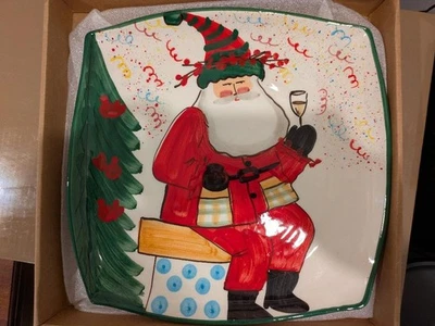 Vietri Italy Old St Nick 2018 Signed/Limited Edition 12" Platter 1098/1300 - Image 1 of 3