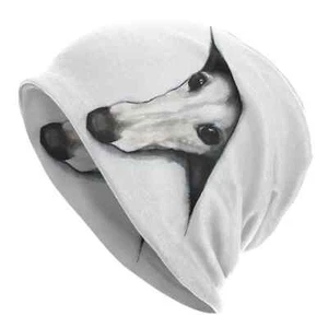 Galgo Perro Reversible Gorro Gorra Sombrero Amante Regalo Invierno Blanco Elástico Calavera - Imagen 1 de 5