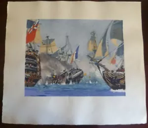A LA GLOIRE DE NOTRE PAVILLON~N°16~COMBAT du "ROMULUS"-1814~A. BRENET-P.O.M.~ - Picture 1 of 5