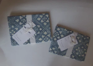 New Pottery Barn Blue Multi Leada Print Euro Shams pair - Picture 1 of 3