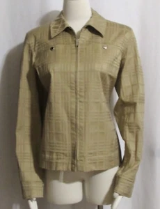 NEW Womens Ladies COLDWATER CREEK Golden Tan Cotton Stretch Casual Jacket M - Picture 1 of 5