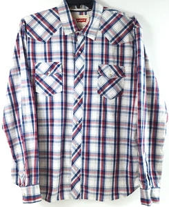 Levis Men's Western Wear Pearl Snap Plaid Shirt Size XL Rockabilly! EXUC! - Picture 1 of 14