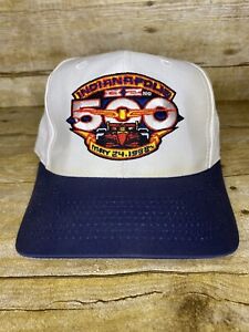 Indianapolis Indy 500 Logo Athletic Vintage Snapback Cap Hat 90s Racing 1998