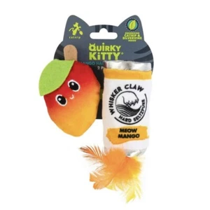Extravagante Gatito Catnip y Silvervine Relleno "Mango Hard Seltzpurr" 2PK Juguetes para Gatos - Imagen 1 de 10
