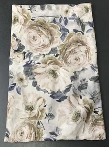 One Single Pier 1 Pillow Sham Cover Floral Roses White Blue Green 21x13 - Picture 1 of 6