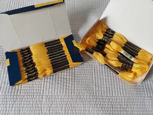 DMC Embroidery Floss 743 Medium Yellow - 23 Skeins - 6 strand floss DESTASH - Picture 1 of 1