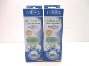 Dr. Brown's 9oz. Natural Flow Anti-Colic Wide-Neck Sippy Bottle Kit - Qty 2 - Picture 1 of 3