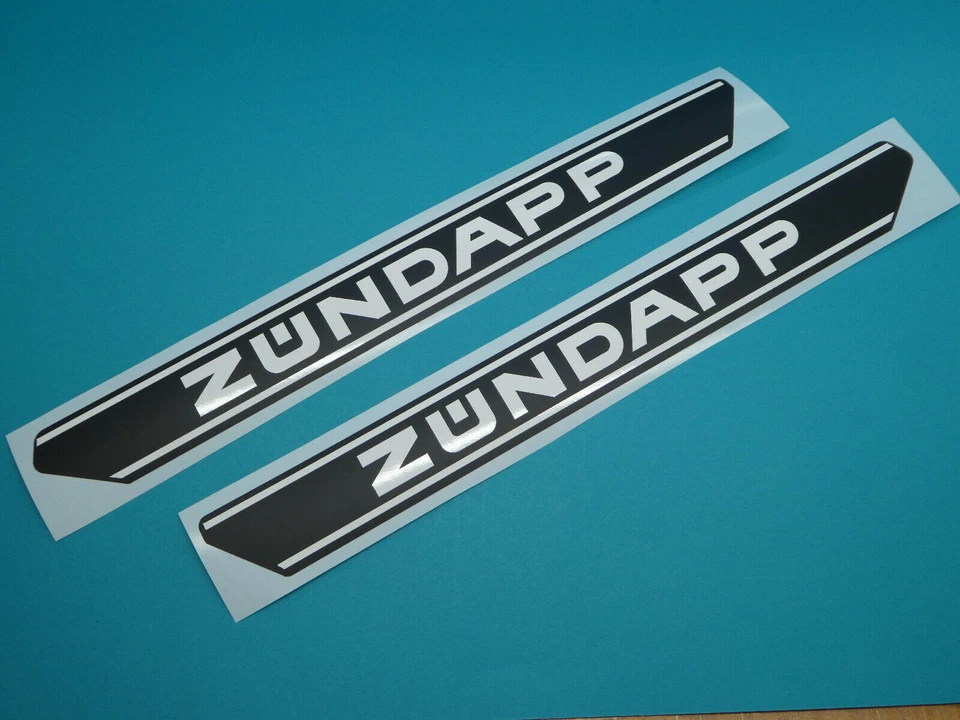 Zündapp Tank Schriftzug Aufkleber Dekor ZD ZR ZB ZA ZX ZS ZL ZE schwarz weiß - Bild 1 von 1