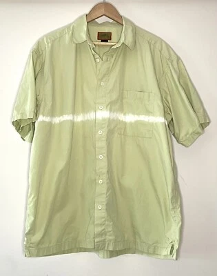 Horny Toad Shirt Mens XL Button Up Green Tie Dye Short Sleeve EUC - Image 1 of 4