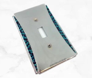 Bling Schalterplatte ÖSTERREICHISCHE KRISTALLE Einzelkippabdeckung Brainerd Upton Chrom - Bild 1 von 9