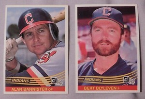 1984 Donruss Cleveland Indians Baseball Card Pick one
