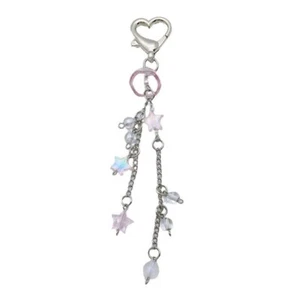 Cute Bead Star Tassels Pendant Phone Strap Lanyard Y2K Pocket Keychain Strap - Zdjęcie 1 z 8