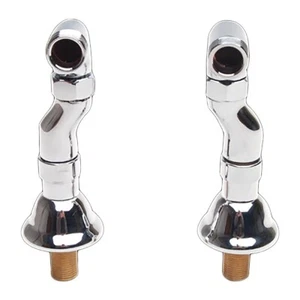 Pair Clawfoot Tub Adjustable Supply Couplers Deck Mount Chrome Renovators Supply - Picture 1 of 1