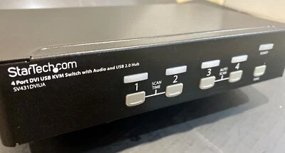 StarTech 4 Port DVI USB KVM Switch with Audio & USB 2.0 Hub - SV431DVIVA - Image 1 of 4
