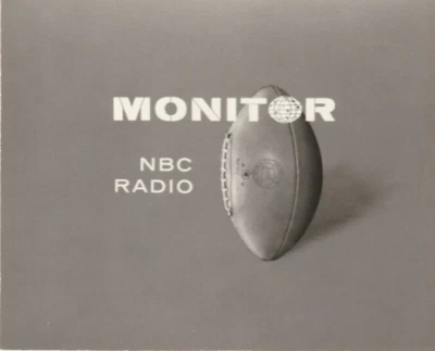 Original NBC Telop Bump Card Photo 1950's Football Monitor Radio DBW - Image 1 of 3
