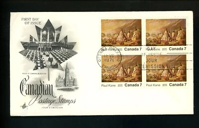 Postal History Canada FDC #553 Paul Kane art artist 1971 Artcraft Foto 1 de 2