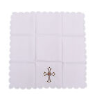 Christian Liturgical Mass Corporal Square Cross Embroidery Altar Cover Cloth