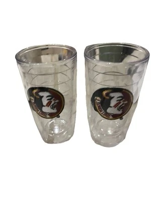 Juego 2 Vasos Tervis Florida State SEMINOLES FSU Chief Osceola Logo 10 OZ Foto 1 de 4