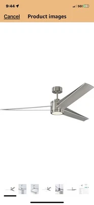 Monte Carlo 60” Ceiling Fan LED light With Remote Control Indoor or Outdoor - Image 1 of 4