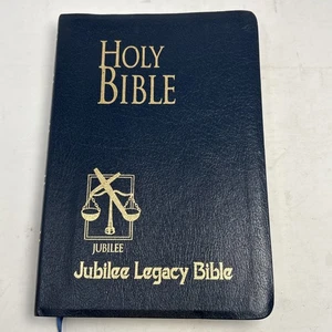 Jubilee Legacy Bible Dark Blue UltraThin Large Print 1999 Navy KJV King James - Picture 1 of 21