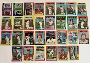 1975 Topps CINCINNATI REDS Team SET GRIFFEY Perez ROSE Morgan BENCH Concepcion - Foto 1 di 3